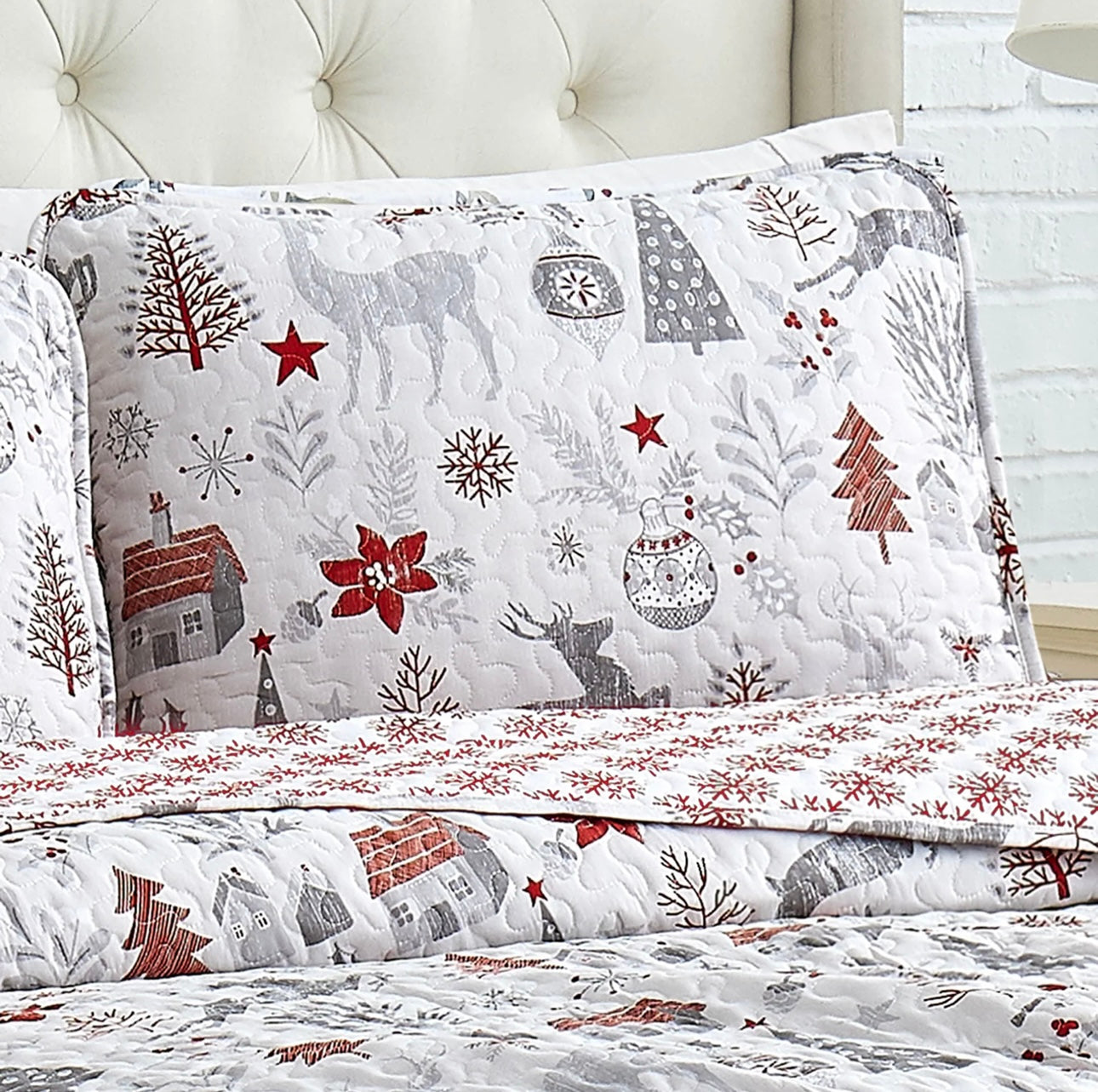 Set de edredón reversible Merry and Bright