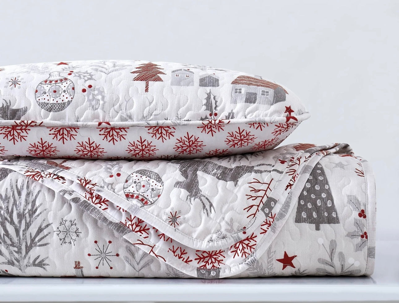 Set de edredón reversible Merry and Bright