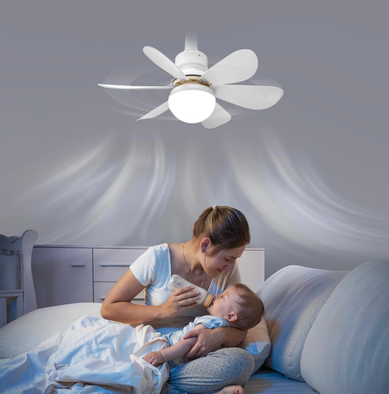 Ventilador de enchufe de luz