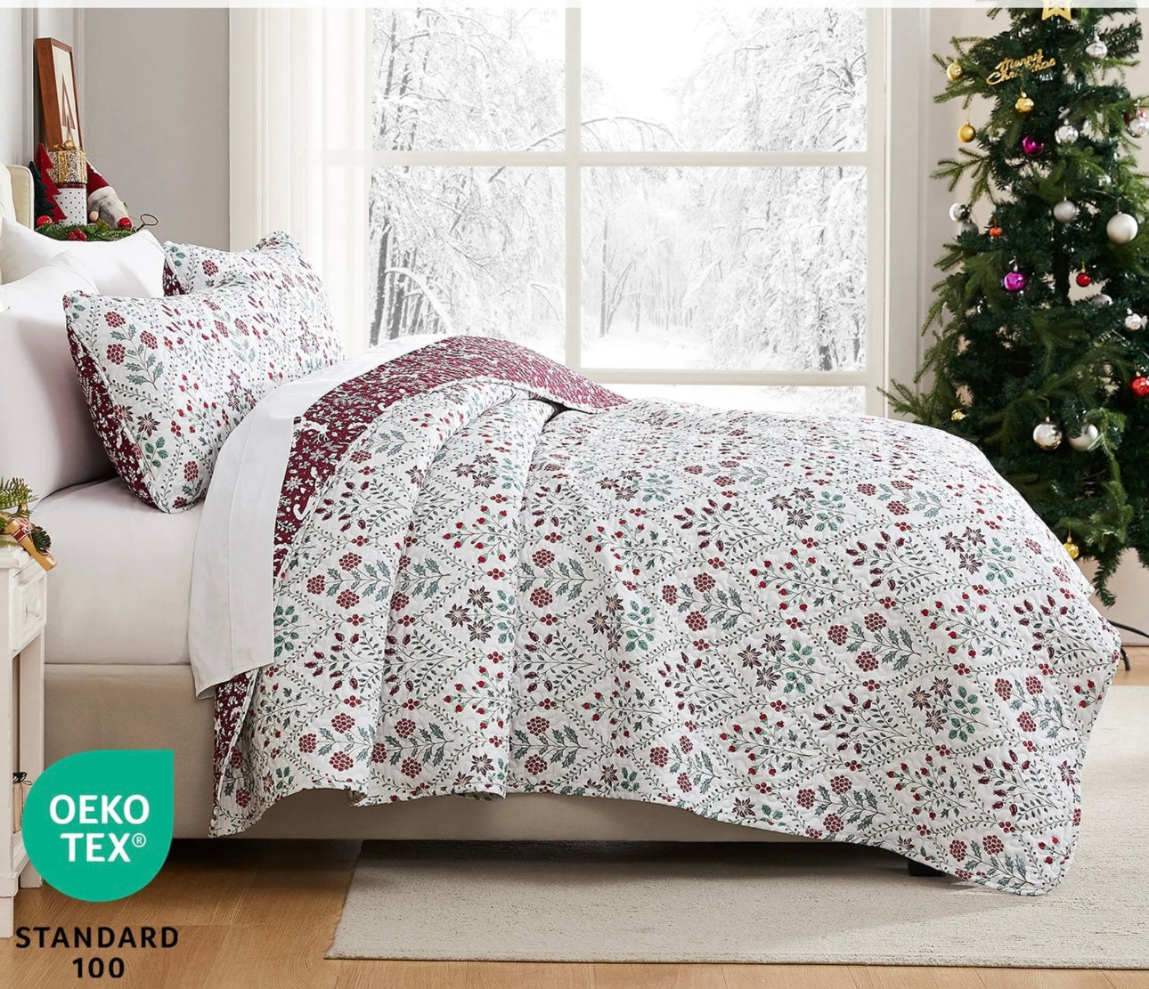 Set de edredón reversible Holiday Harmony