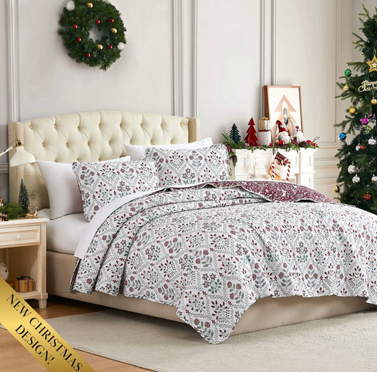 Set de edredón reversible Holiday Harmony